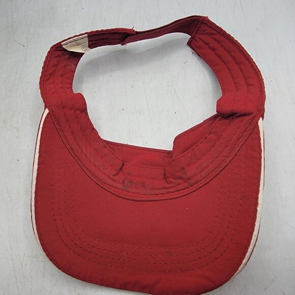 Ritas Adults Red Adjustable Visor Cap Hat Work Wear Casual Outdoors Beach Summer - Picture 7 of 8